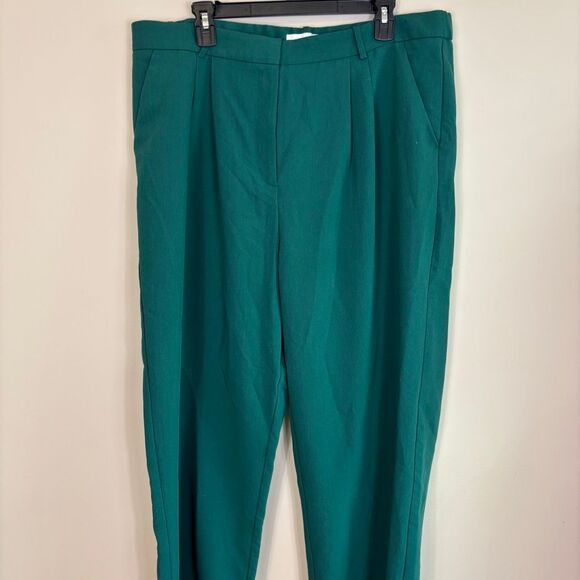 Abercrombie & Fitch Green Trouser Dress Pants Size 18 Long Inseam - Picture 3 of 7